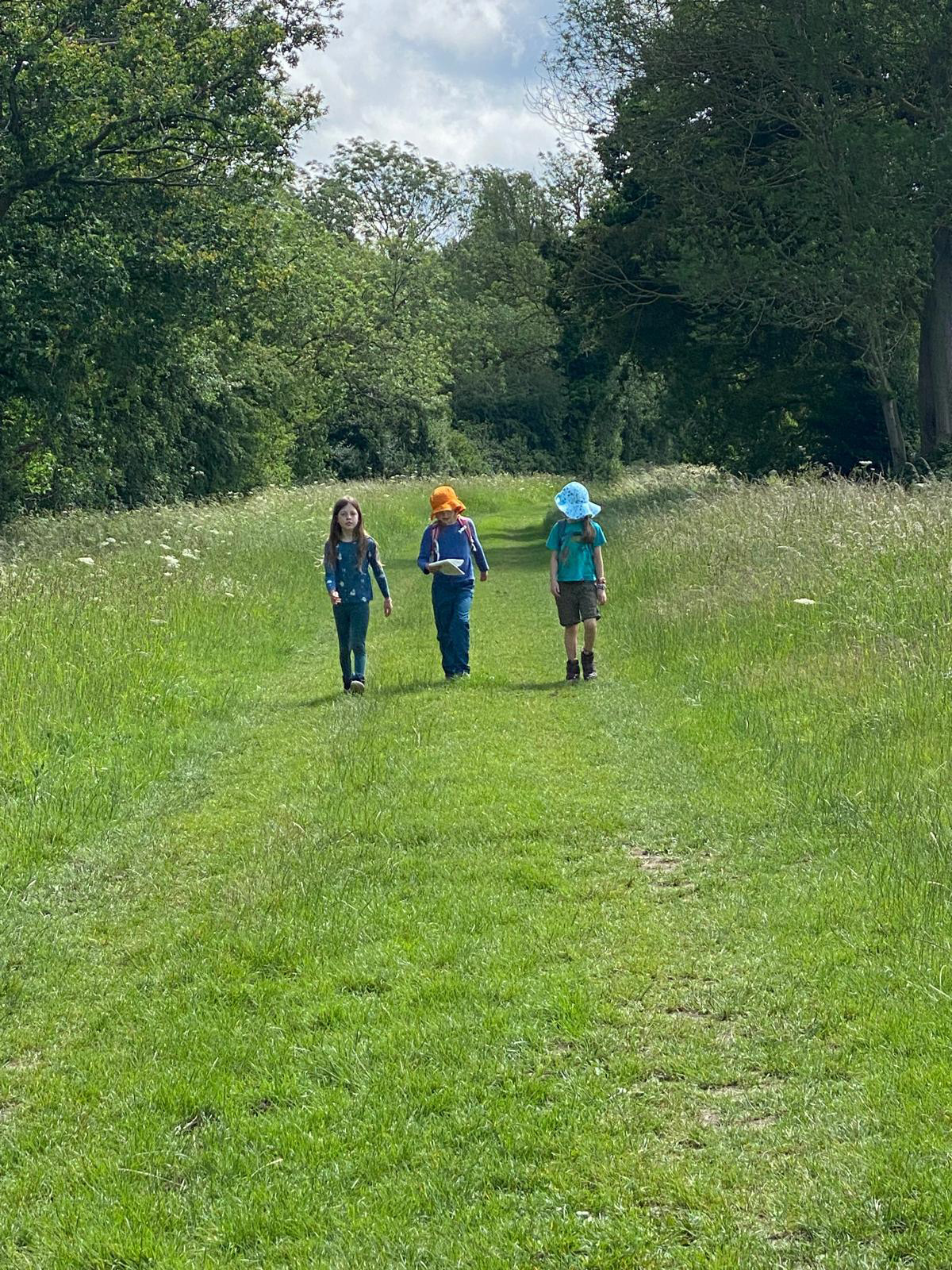 girls on walk